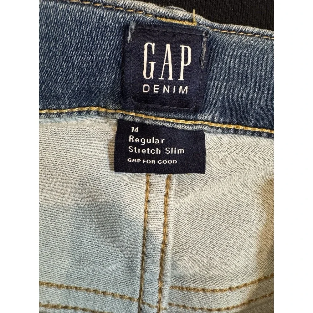 Gap Kids Girls Jeans Size 14 Regular Stretch Slim Medium Wash Denim NWT